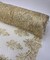 Gold Sequin Embroidered Lace Fabric by the Yard, 54" Wide Floral Mesh Lace with Double Scalloped Edges